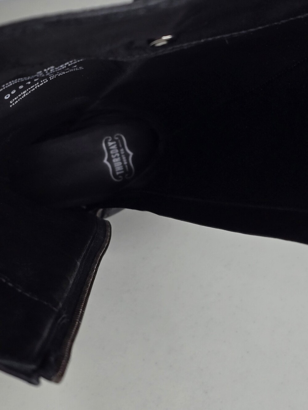 Thursday Boot Company Crown Zip-Up Black Leather Knee High Riding Boots Size 9 - Picture 14 of 15